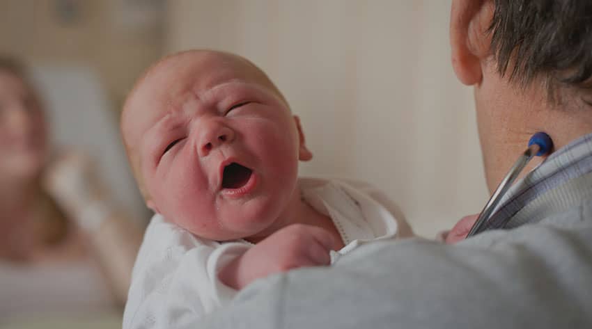 Newborn baby crying