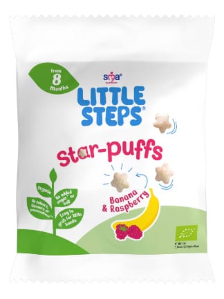 LITTLE STEPS Star Puffs Banana &amp; Raspberry