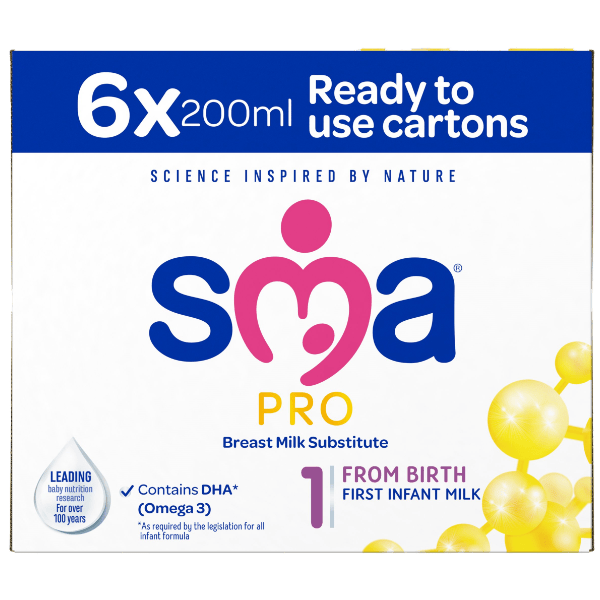 SMA First Infant Milk Liquid Multipack 6x200ml SMA Baby