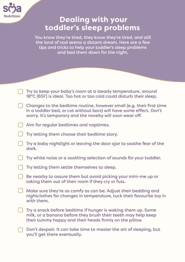How to Deal with Your Toddler’s Sleep Problems - Toddler Checklist - PDF Preview