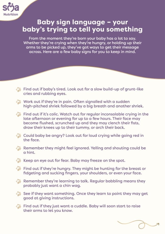 Your Baby's Sign Language: How to Understand Their Cues - Baby Checklist - PDF Preview