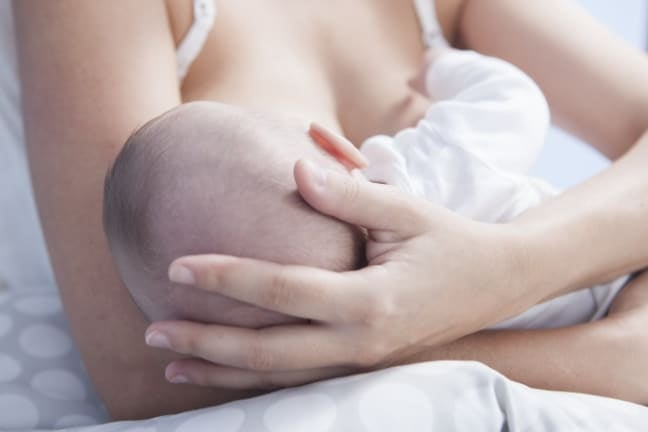 Mother breastfeeding her baby