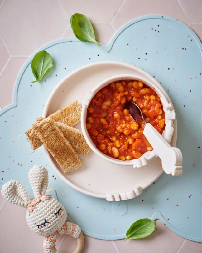 Support gut health in the first 1,000 days, Annabel Karmel’s Baby Baked Beans