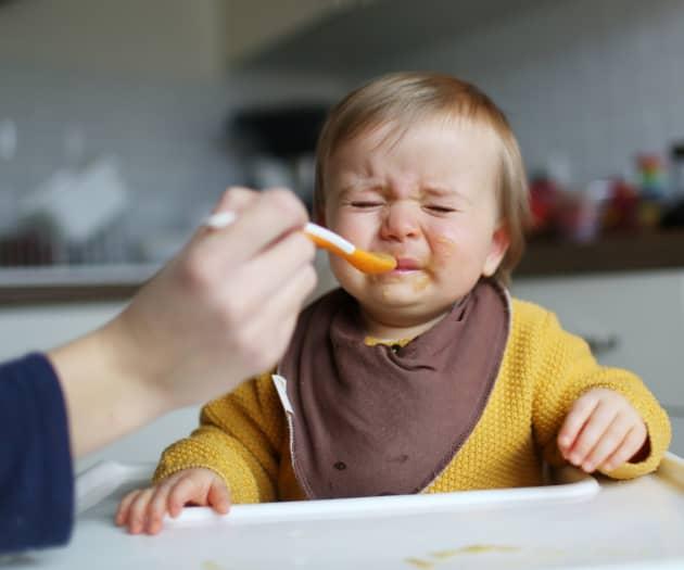 Baby crying and refusing food