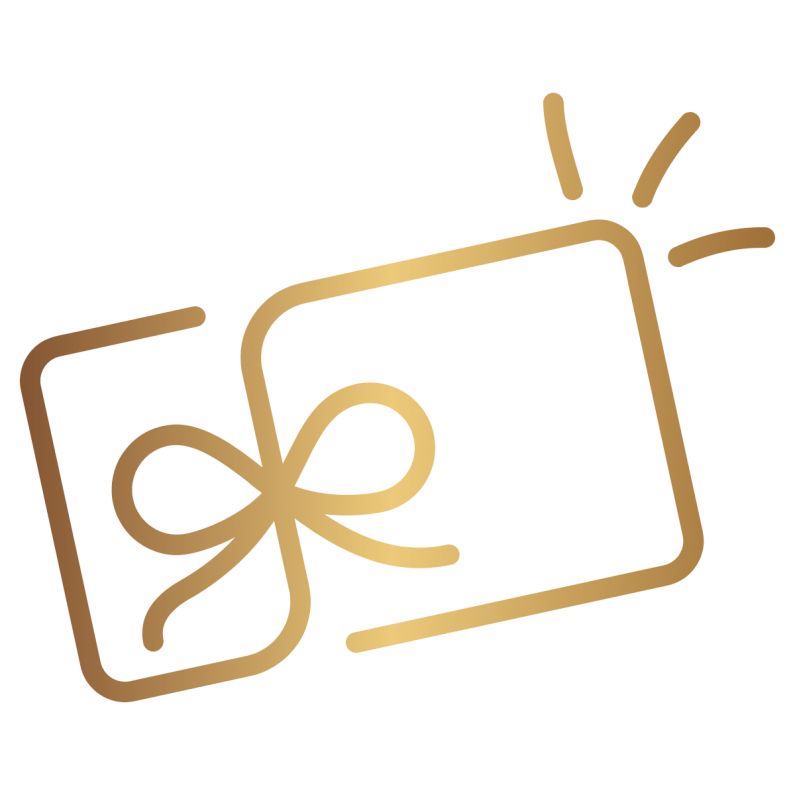 Gold symbol depicting a rectangle with a large ribbon on the left